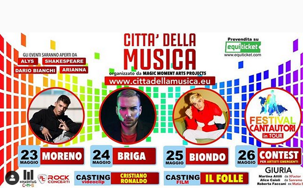 Roberta Faccani ospite e giurata il 26 maggio a Catania per il concorso Festival Cantautori de la CITTA’ DELLA MUSICA